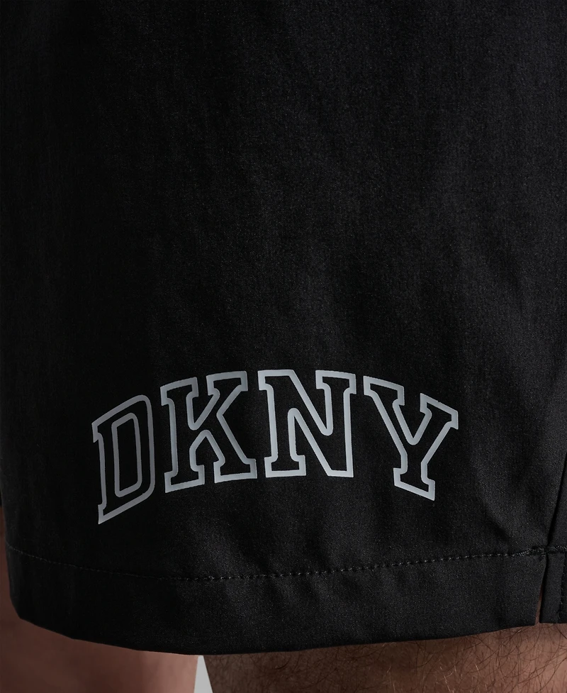 Dkny Men's Varsity Logo Stretch Volley Swim Shorts