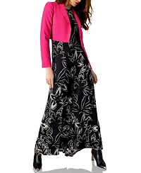 Ivonne Women's Short Bolero Jacket with Single Front Button