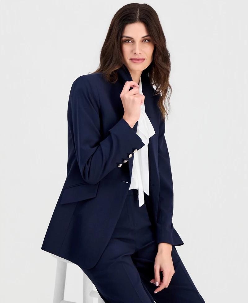 Tahari Asl Women's One-Button Peak-Lapel Jacket