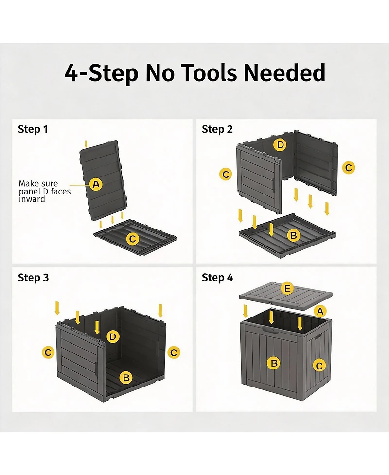 Yigii 31 Gallon Patio Storage Box, Waterproof & Uv Resistant, Multi-Use