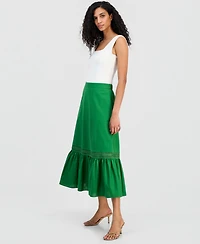 T Tahari Women's Pull-On Ruffled-Hem Skirt