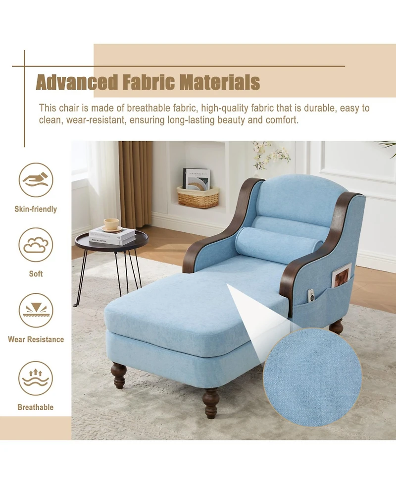 Streamdale Furniture Oversized Chaise Lounge Indoor Sofa Bed