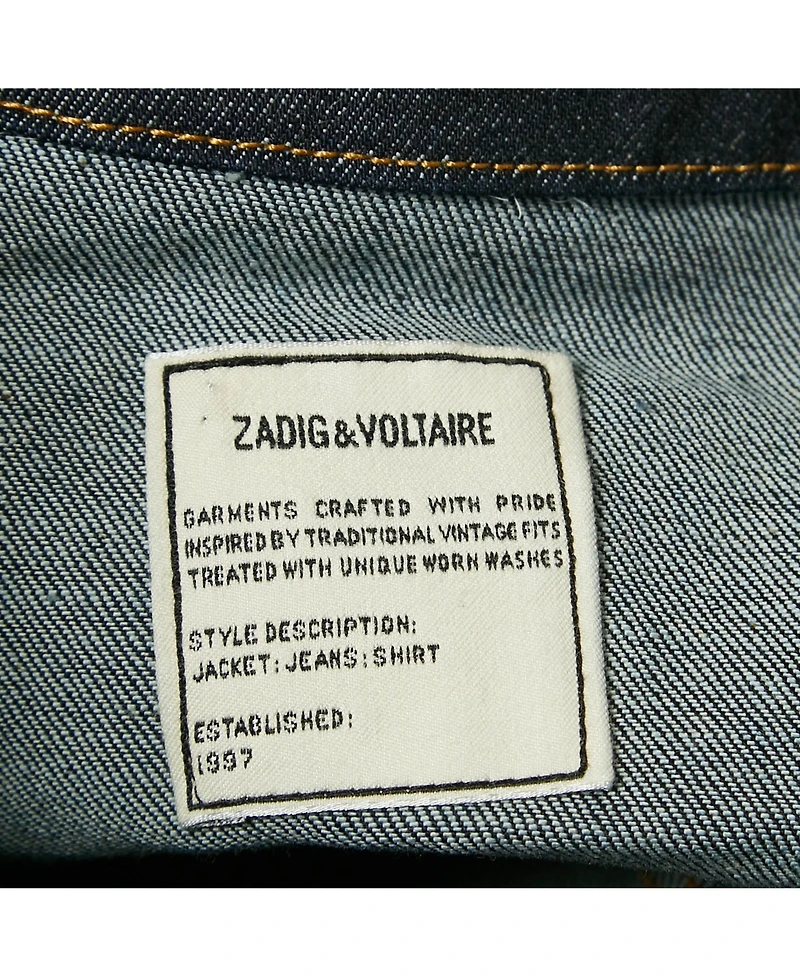 Pre-Owned Zadig & Voltaire Women's Pre-Owned Zadig and Voltaire Blue Denim Button Front Jacket
