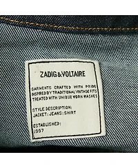 Pre-Owned Zadig & Voltaire Women's Pre-Owned Zadig and Voltaire Blue Denim Button Front Jacket
