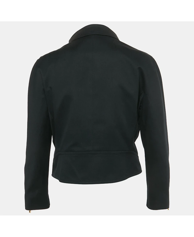 Pre-Owned Moschino Women's Black Cotton Biker Jacket