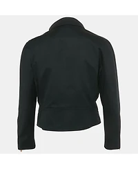Pre-Owned Moschino Women's Black Cotton Biker Jacket