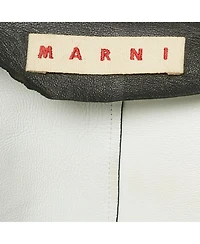 Pre-Owned Marni Women's Black Leather Double Breasted Short Jacket