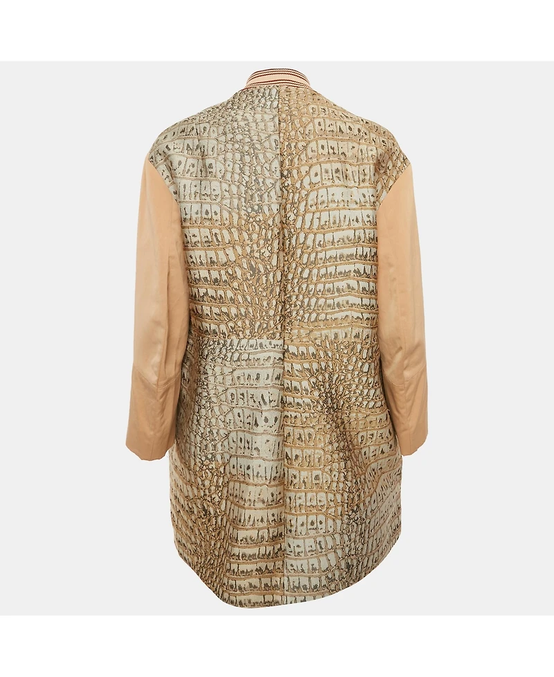 Pre-Owned Stella Mccartney Women's Beige Jacquard And Cotton Zip-Up Jacket
