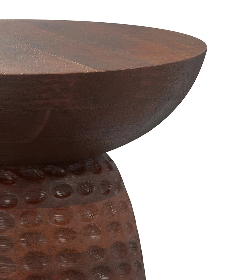 Simpli Home Boyd 16" Mango Wood Solid Tall Accent Table