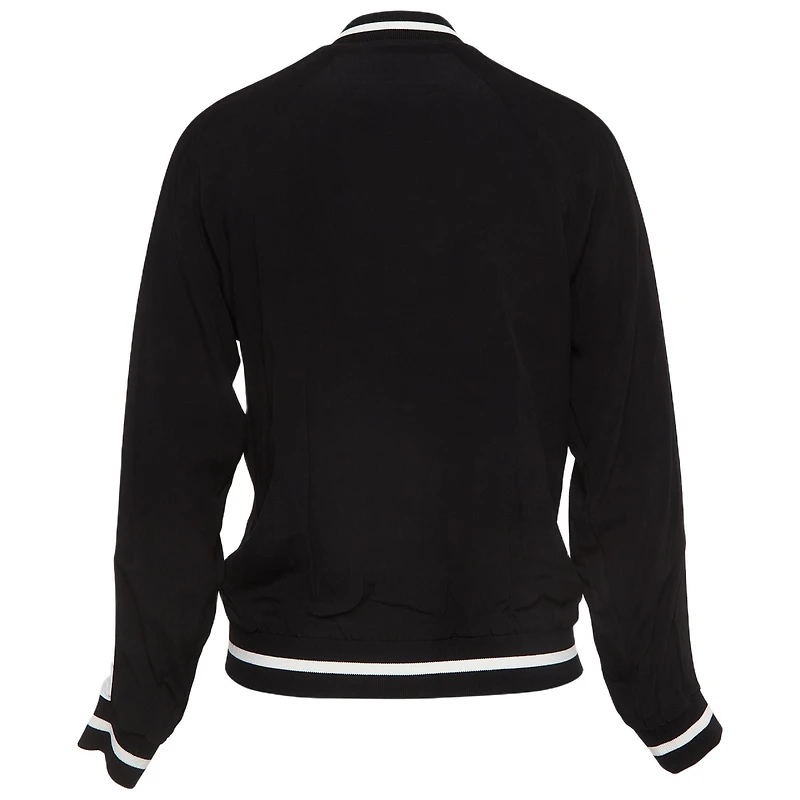Pre-Owned Zadig & Voltaire Women's Pre-Owned Zadig and Voltaire Pink/black Printed Crepe Reversible Bomber Jacket