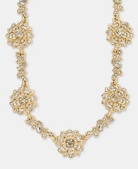 Marchesa Crystal Flower Station Necklace, 16" + 3" extender