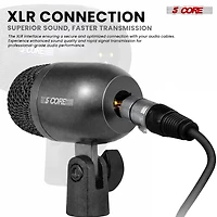 5 Core 5Core Tom Snare Mic Cardioid Dynamic Microphone for Drum Kit Percussion Instrument