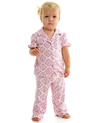 Sincerely Jules Women's Notch Collar Shirt & Pants, 2-Piece Set