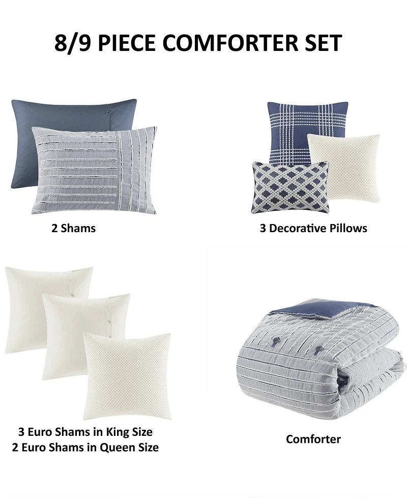 Madison Park Signature Essence Clipped Jacquard 10-Pc. Comforter Set, King