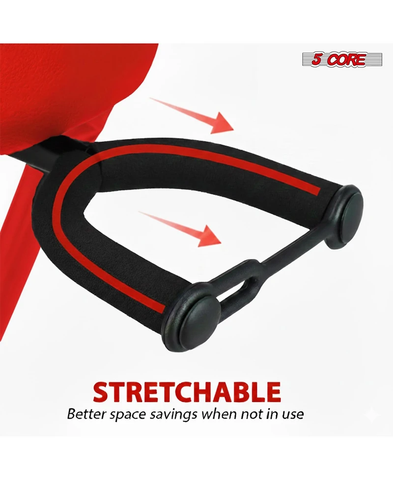 5 Core Guitar Stool 3.15" Padded Chair Foldable Heavy Duty Music Seat Built in Foot Rest Guitar Stand