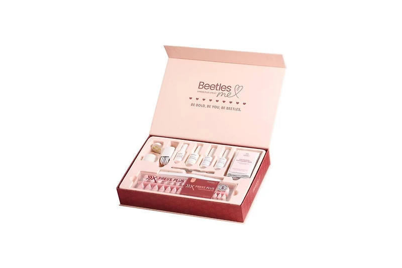 Beetles X Press Short Almond French Tip Press-On Nails Kit (224 pcs)