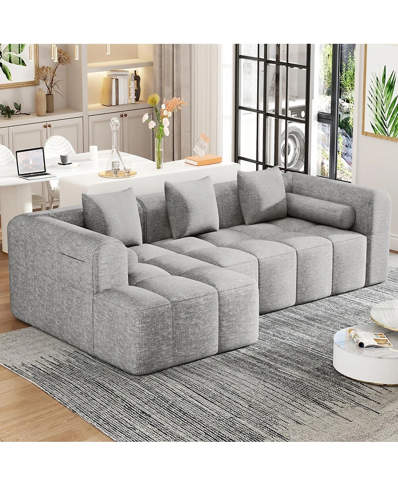 Streamdale 101" Sectional Sofa, Modular Couch, Deep Seating