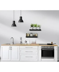 Sorbus 2 Pack 16 Inch Rectangle Wall Mounted Floating Shelves - for Home Decor to Display Trophies, Books, Frames, and more