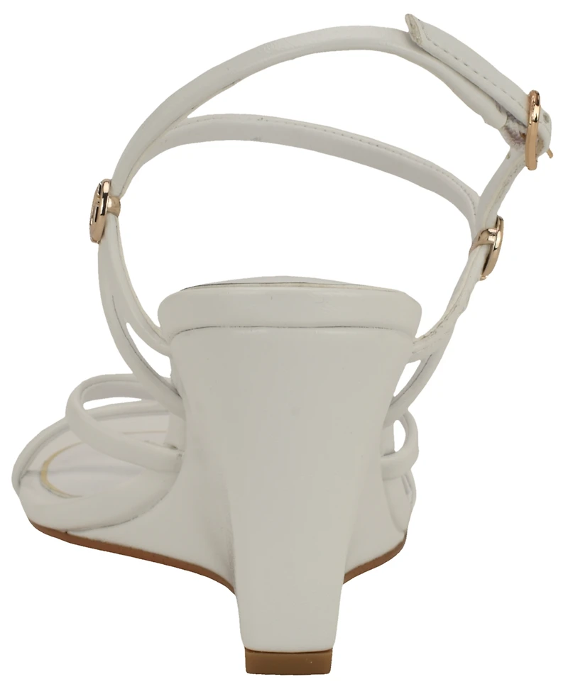 Guess Women's Devve Strappy "G" Dressy Wedge Heel Sandals