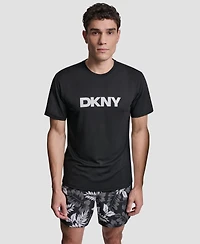 Dkny Men's Short-Sleeve Rash Guard Swim T-Shirt