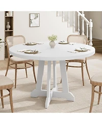 Gaomon Kitchen Table Dining Table for 4 to 6 People 47 Inch Round Dining Table Wooden Kitchen Table