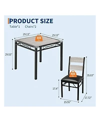 Gaomon Kitchen Table Home Dining Table Set For 2 Wood Kitchen Table for Dining Room, Home Office, Living Room
