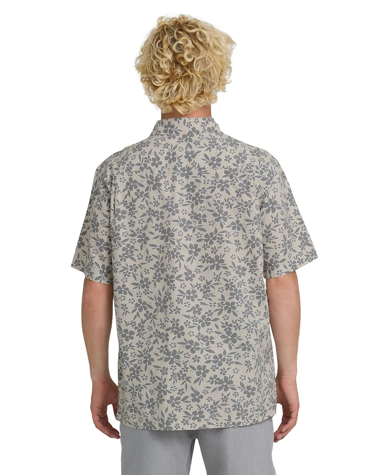 Quiksilver Waterman Men's Flower Field Short-Sleeve Shirt