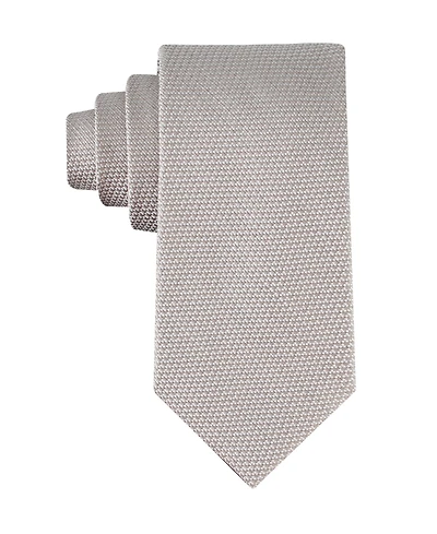 Calvin Klein Men's Textured Solid Silk & Linen Tie