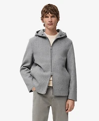 Mango Men's Hood Wool Jacket