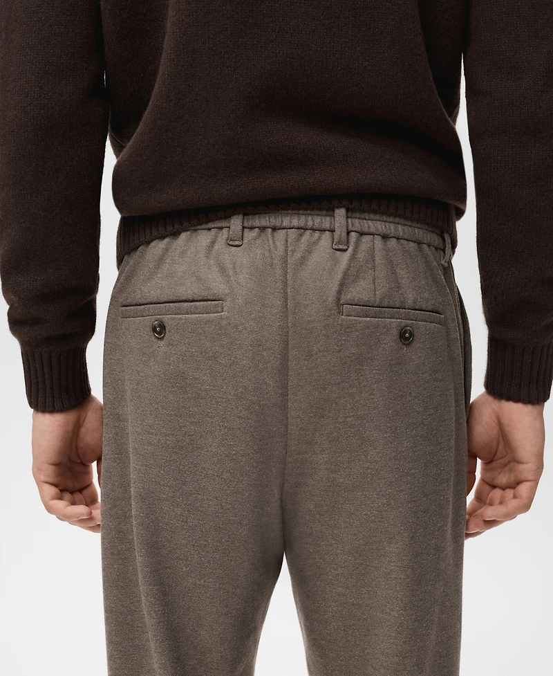 Mango Men's Slim-Fit Flannel Pants