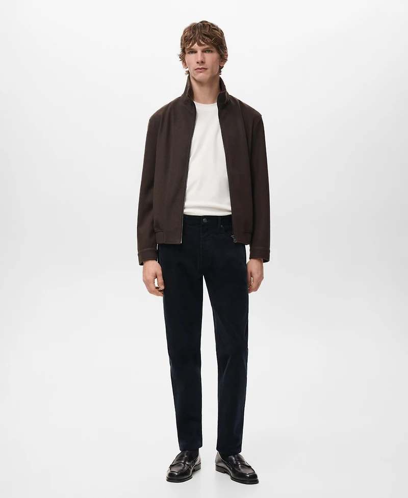 Mango Men's Corduroy Regular-Fit Pants