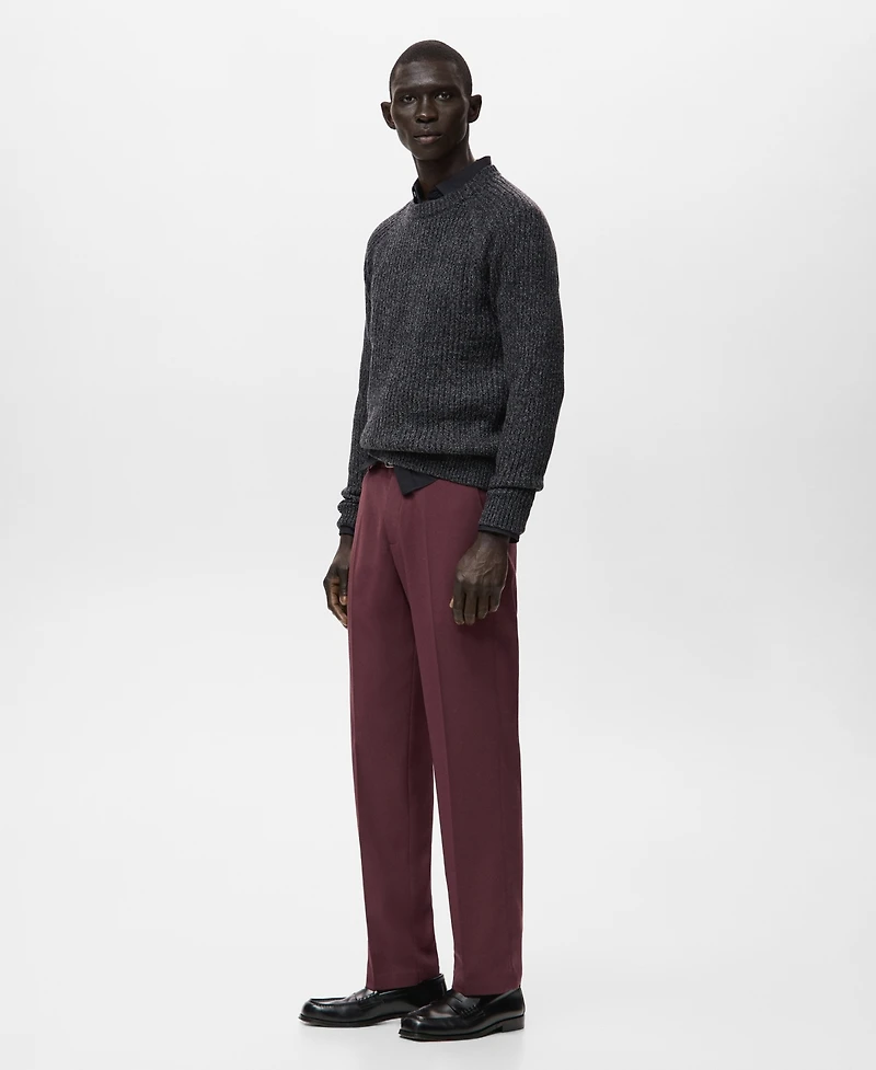 Mango Men's Fluid Regular-Fit Trousers