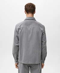 Mango Men's Pockets Corduroy Overshirt