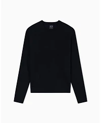 A|X Armani Exchange Men's Wool Cotton Blend Crew Neck Sweater