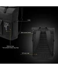 Asus Tuf Gaming VP4700 Backpack, up to 17" laptop, with top folded closure to resize, light weight and durable water repellent for daily usage