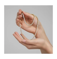 Sterling Silver Cubic Zirconia 3MM Tennis Necklace