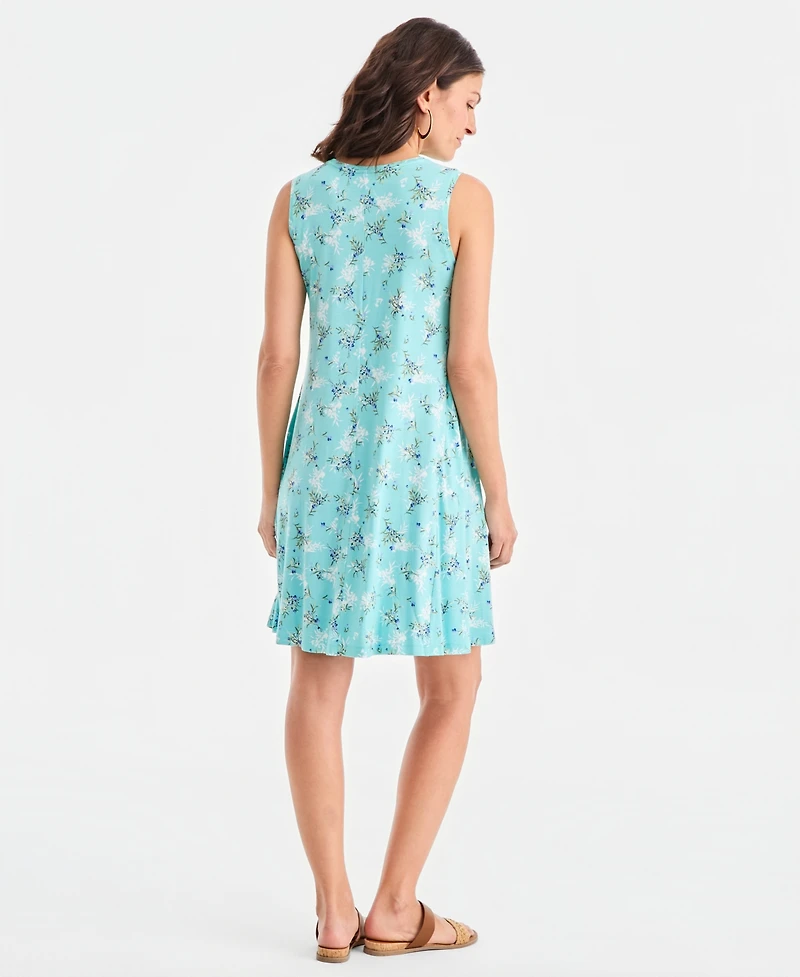 Style & Co Women's Printed Sleeveless Knit Dress, Macy's Exclusive