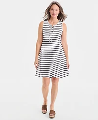 Style & Co Women's Lace-Up Sleeveless Dress, Macy's Exclusive