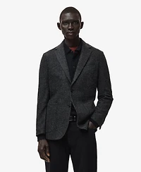 Mango Men's Slim Fit Wool Blend Blazer