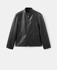 Mango Men's Zip-Up Faux-Leather Jacket
