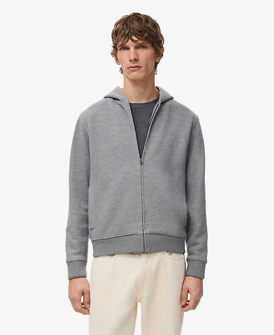 Mango Men's Textured Hooded Sweatshirt