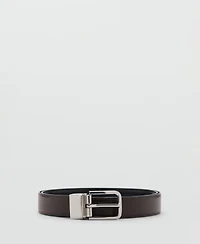 Mango Men's Reversible Suit Leather Belt
