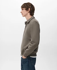 Mango Men's Regular-Fit Polo Sweatshirt