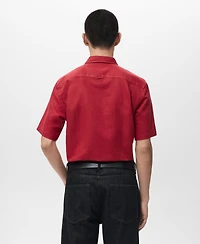 Mango Men's Short Sleeved Cotton Shirt