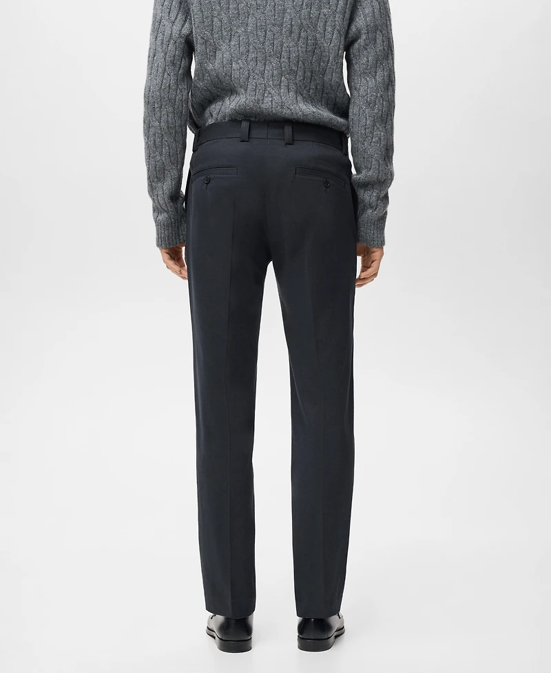 Mango Men's Regular-Fit Cotton Pants