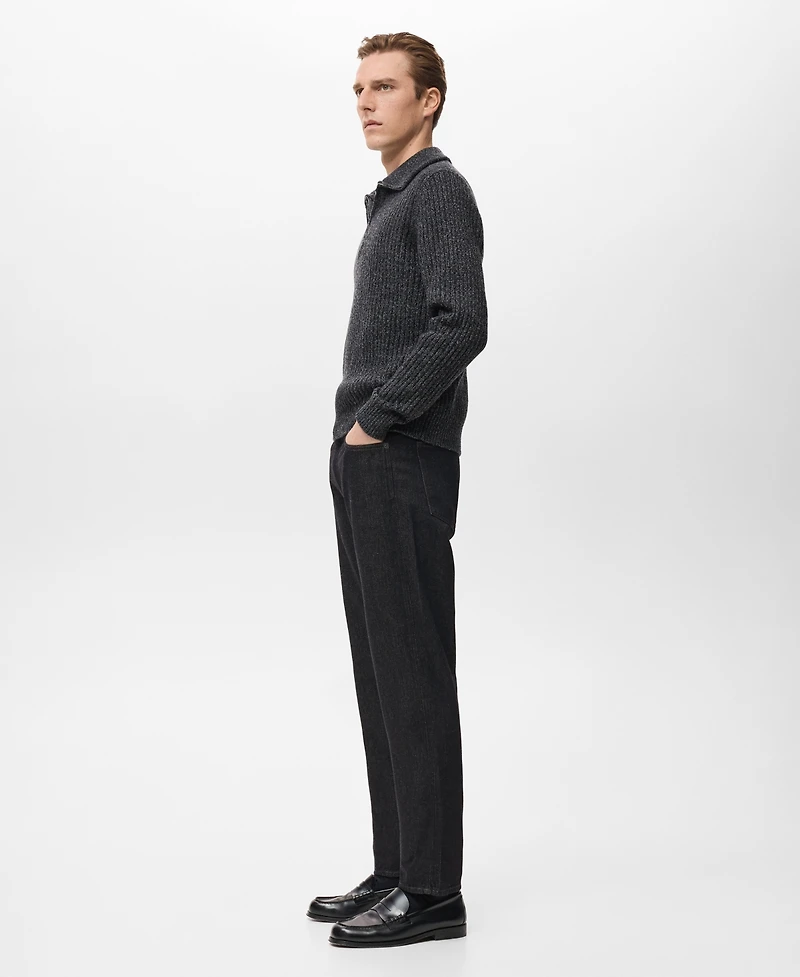 Mango Men's Regular Fit Cotton Jeans