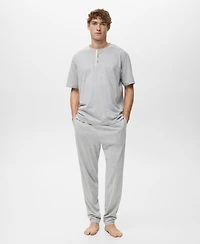 Mango Men's Long Cotton Pajama Pack