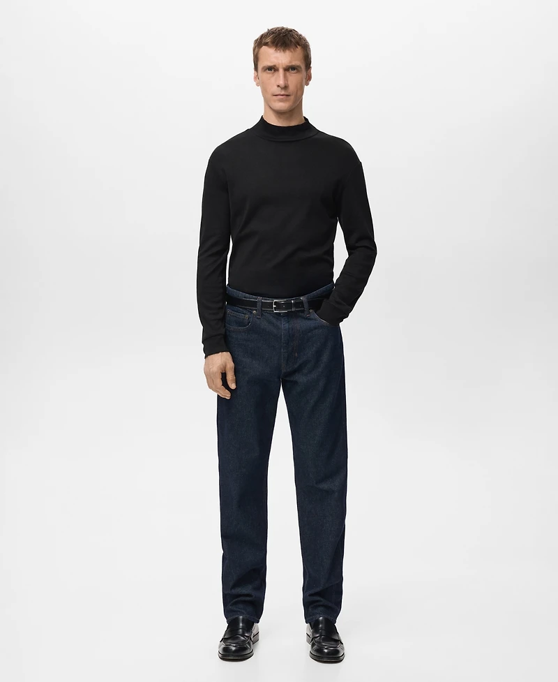 Mango Men's Perkins Neck Long-Sleeved T-Shirt