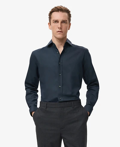 Mango Men's Cotton Slim-Fit Shirt