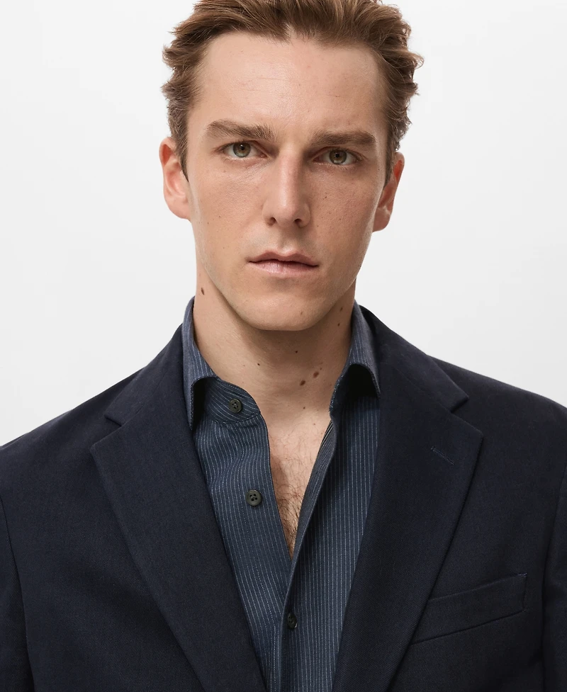 Mango Men's Slim Fit Cotton Blazer